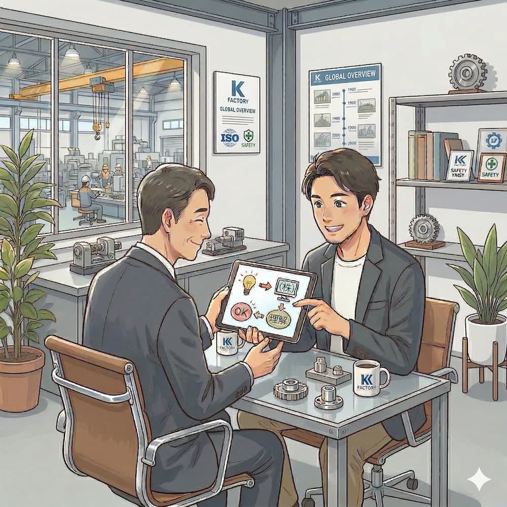 IT化で笑顔になる経営者とサポート担当者